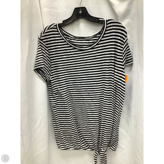 Top Short Sleeve By Caslon In Striped Pattern, Size: L