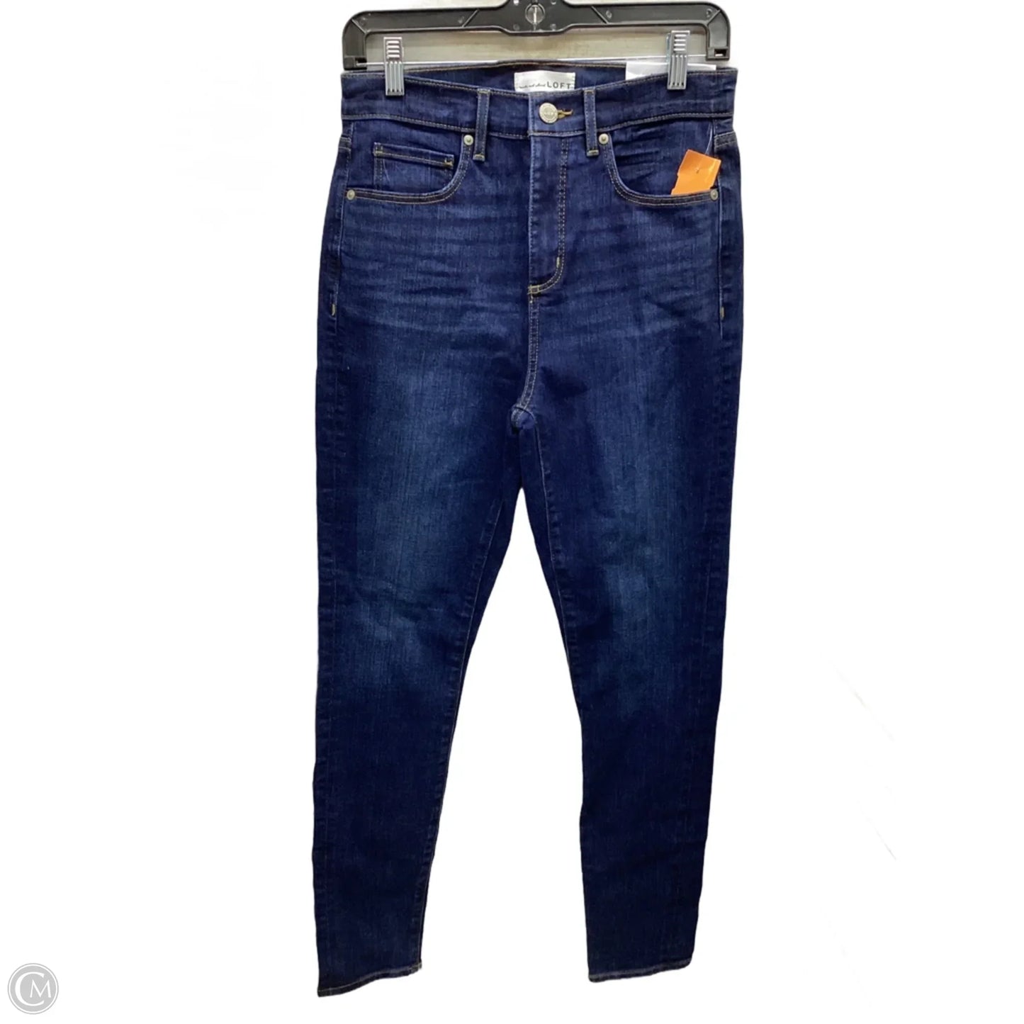 Jeans Skinny By Loft In Blue Denim, Size: 4