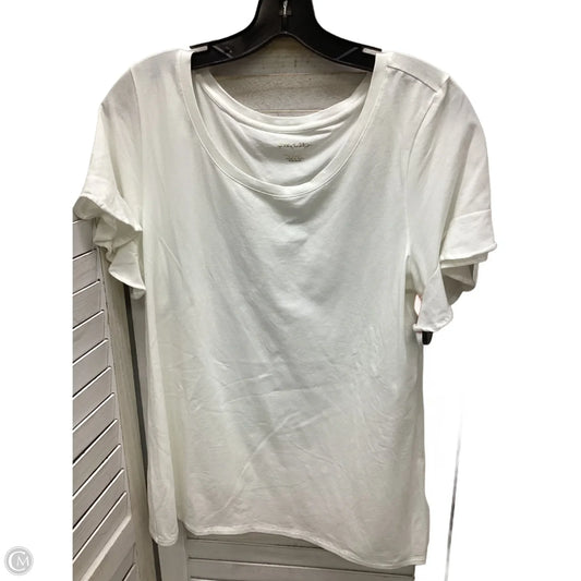 Top Short Sleeve Designer By Lilly Pulitzer In White, Size: L