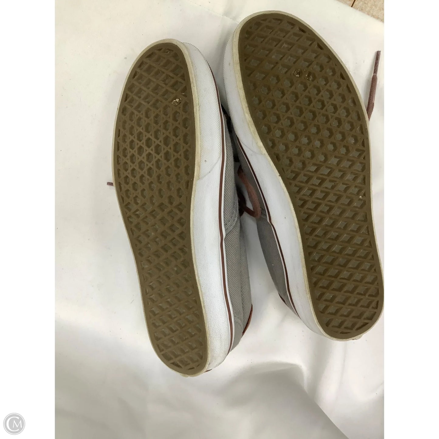 Shoes Flats By Vans In Grey, Size: 8