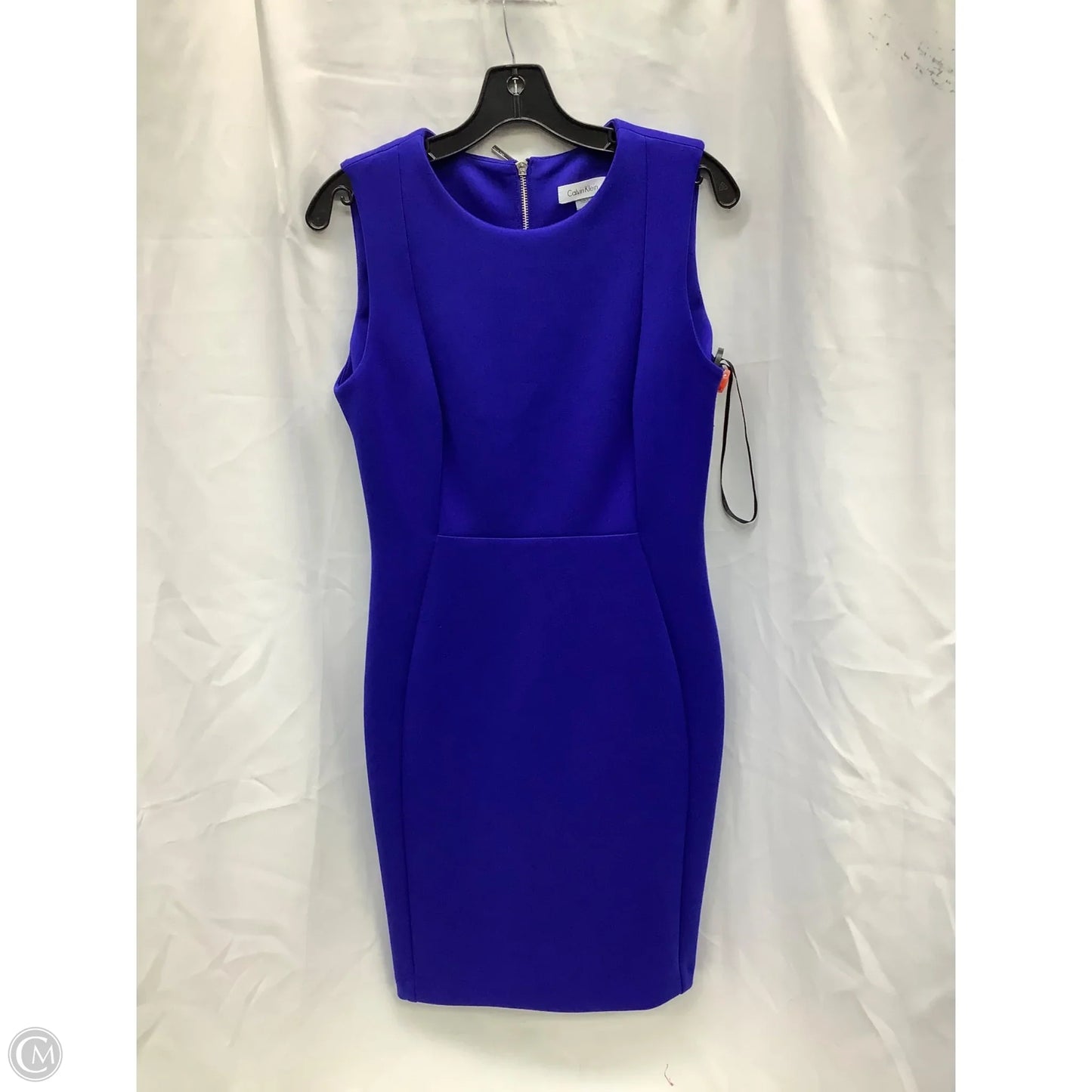 Dress Casual Midi By Calvin Klein In Blue, Size: 8