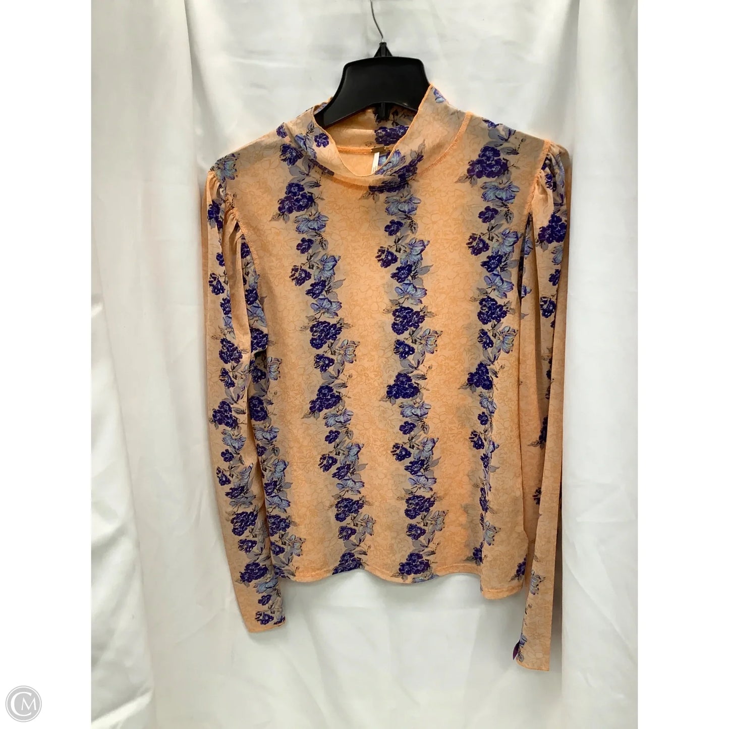 Top Long Sleeve By Free People In Floral Print, Size: L