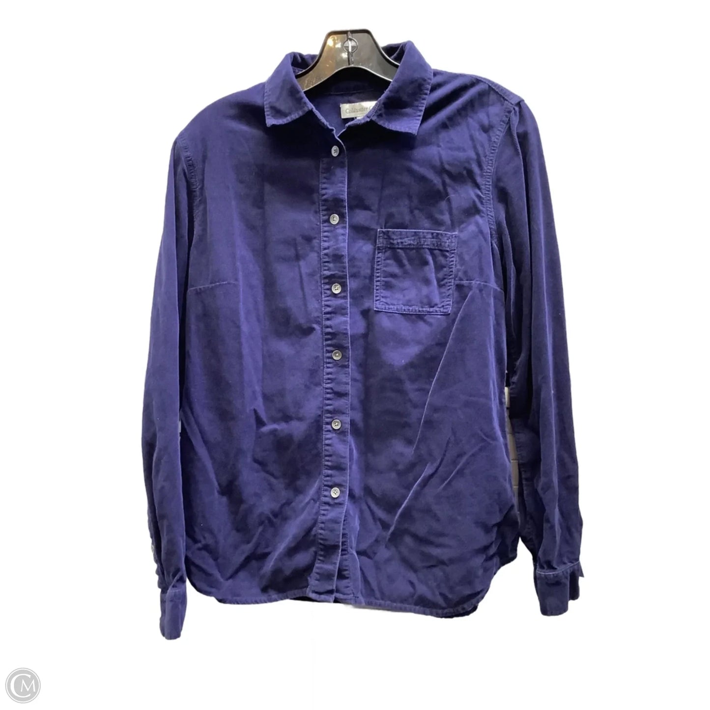 Top Long Sleeve By Coldwater Creek In Navy, Size: S
