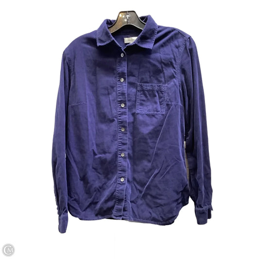 Top Long Sleeve By Coldwater Creek In Navy, Size: S