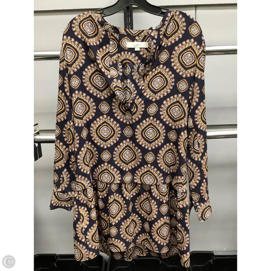 Dress Casual Midi By Loft In Multi-colored, Size: Xs