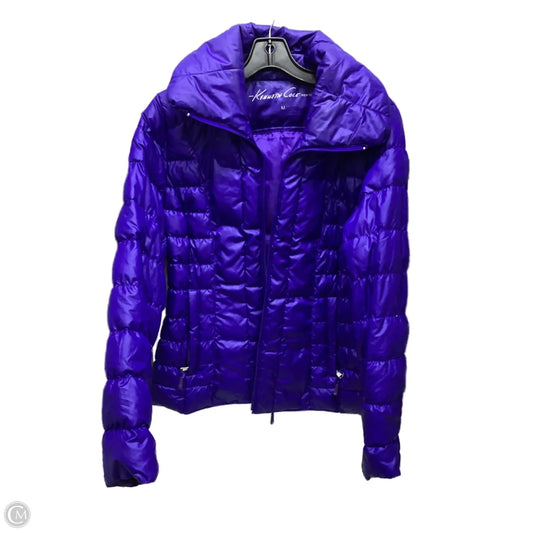 Coat Puffer & Quilted By Kenneth Cole In Blue, Size: M