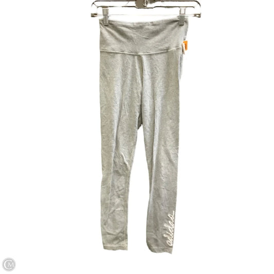 Athletic Leggings By Adidas In Grey, Size: Xs