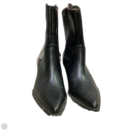 Boots Ankle Heels By Clothes Mentor In Black, Size: 7.5