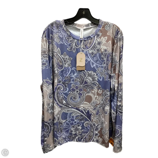 Top Long Sleeve By Clothes Mentor In Blue, Size: 2x