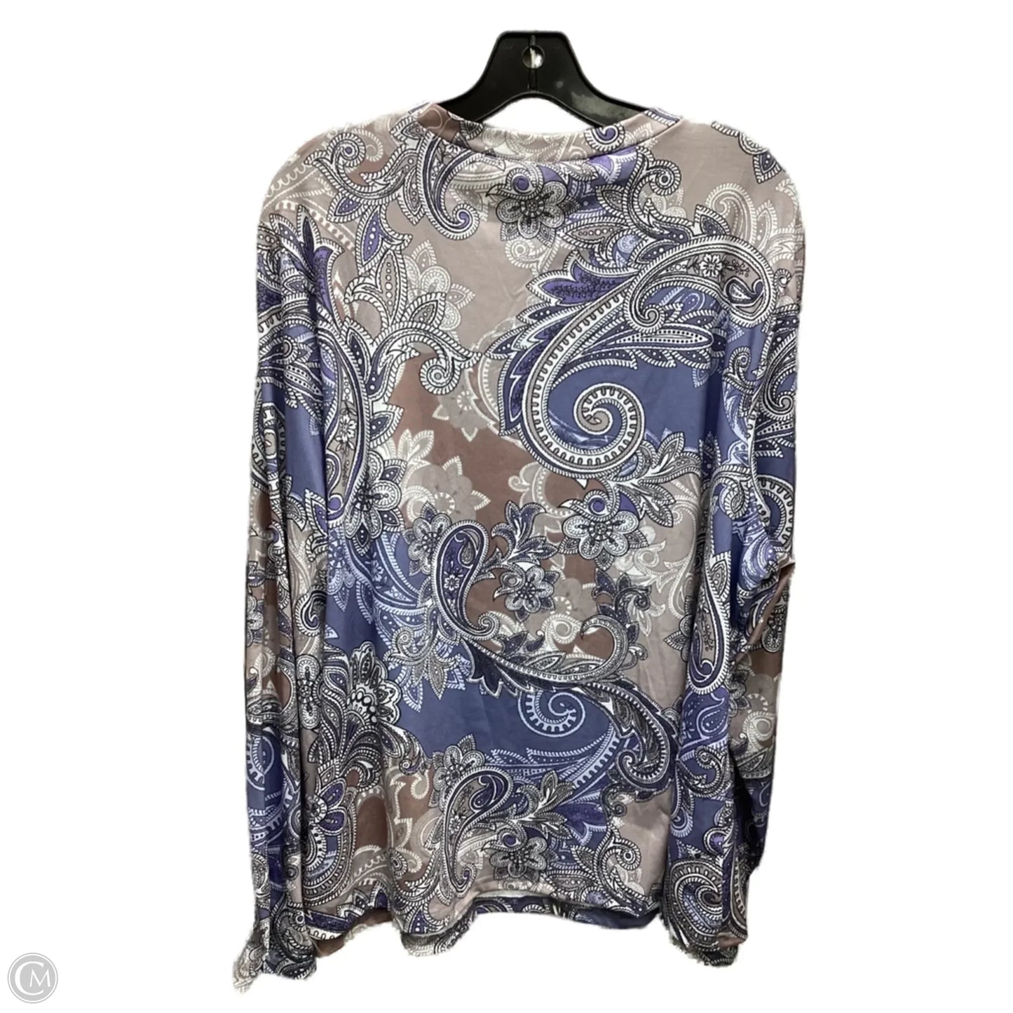 Top Long Sleeve By Clothes Mentor In Blue, Size: 2x