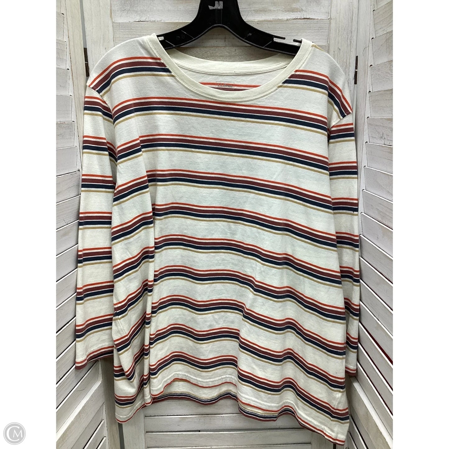 Top Long Sleeve By L.l. Bean In Striped Pattern, Size: 2x