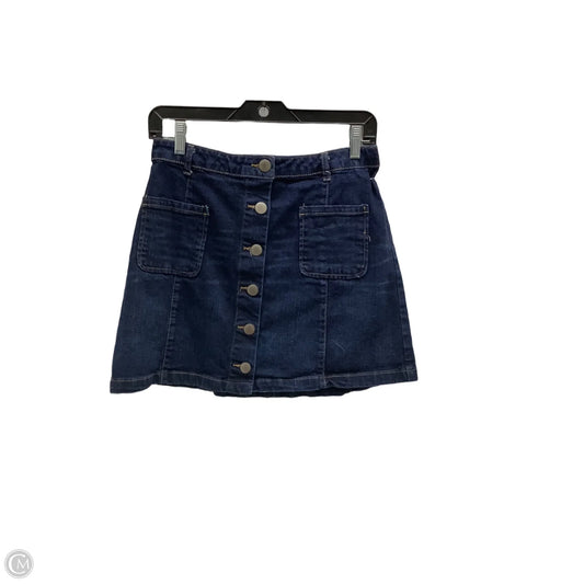Skirt Midi By Aeropostale In Blue Denim, Size: 10