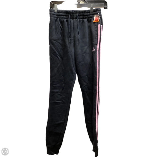 Athletic Pants By Adidas In Black & Pink, Size: Xs