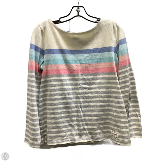 Top Long Sleeve By Talbots In Striped Pattern, Size: S