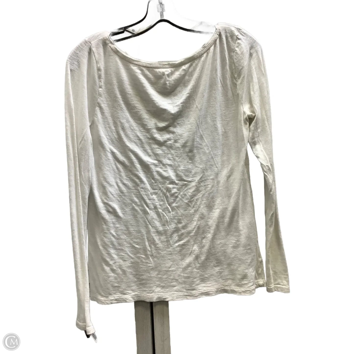 Top Long Sleeve By Loft In White, Size: S
