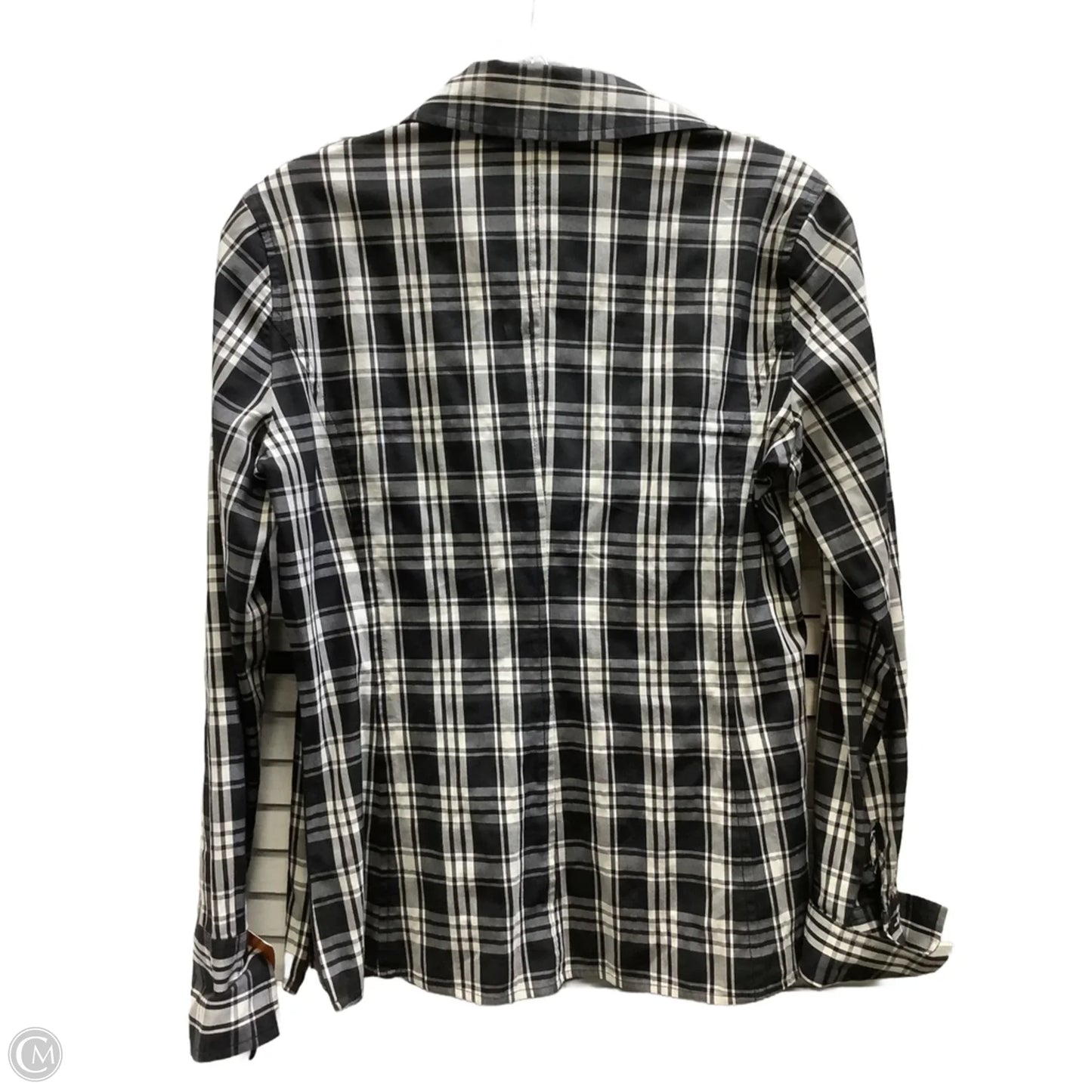 Top Long Sleeve By Talbots In Plaid Pattern, Size: 4