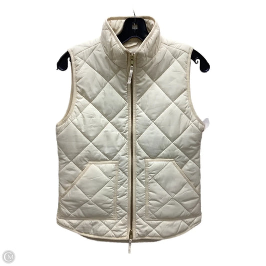 Vest Puffer & Quilted By J. Crew In Ivory, Size: Xs