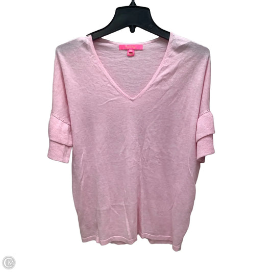 Top Short Sleeve Designer By Lilly Pulitzer In Pink, Size: Xs