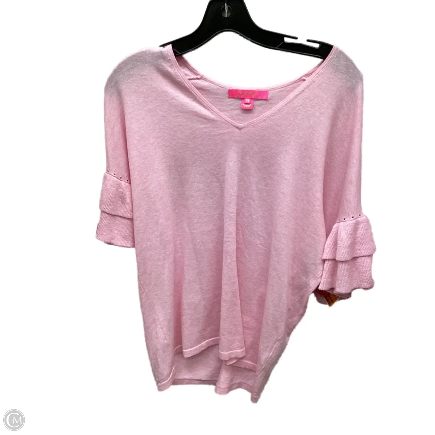 Top Short Sleeve Designer By Lilly Pulitzer In Pink, Size: Xs