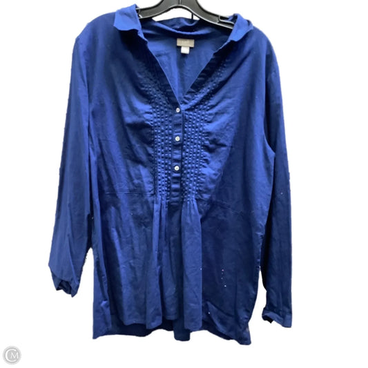 Top Long Sleeve By J. Jill In Blue, Size: Xl