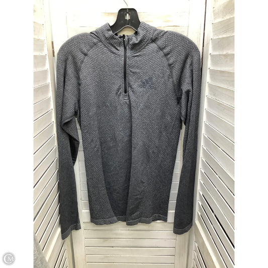 Athletic Sweatshirt Crewneck By Adidas In Grey, Size: L
