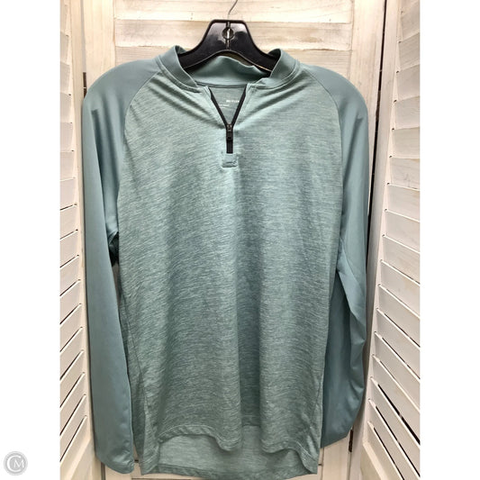 Athletic Top Long Sleeve Crewneck By Under Armour In Teal, Size: S