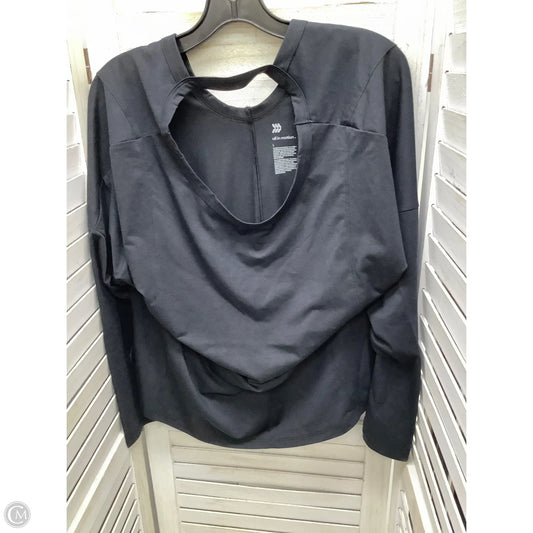 Athletic Top Long Sleeve Crewneck By All In Motion In Black, Size: L