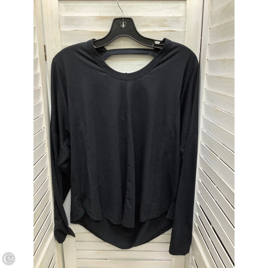 Athletic Top Long Sleeve Crewneck By All In Motion In Black, Size: L