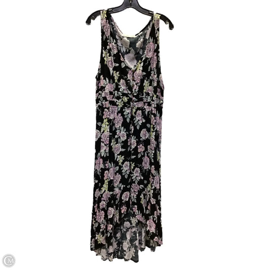 Dress Casual Midi By Clothes Mentor In Floral Print, Size: Xxl