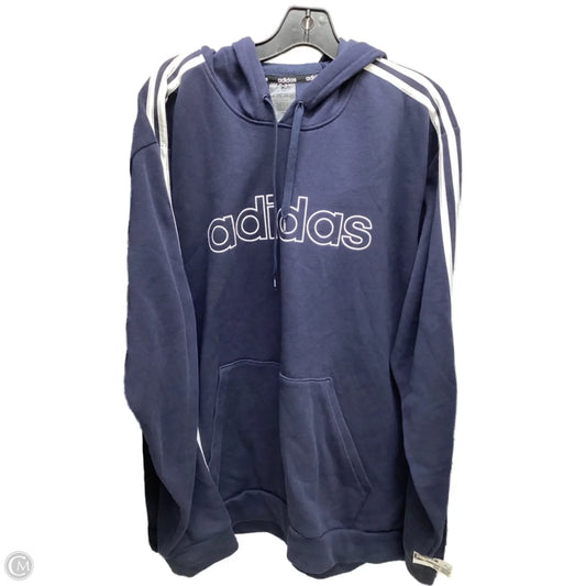 Sweatshirt Hoodie By Adidas In Navy, Size: Xl