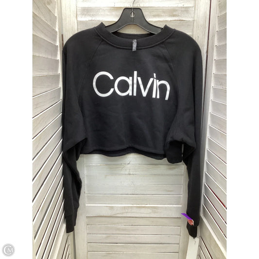 Sweatshirt Crewneck By Calvin Klein In Black, Size: M