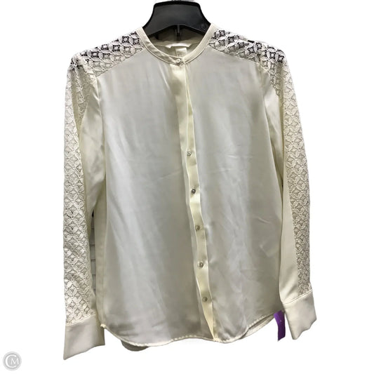 Top Long Sleeve By H&m In Ivory, Size: 4