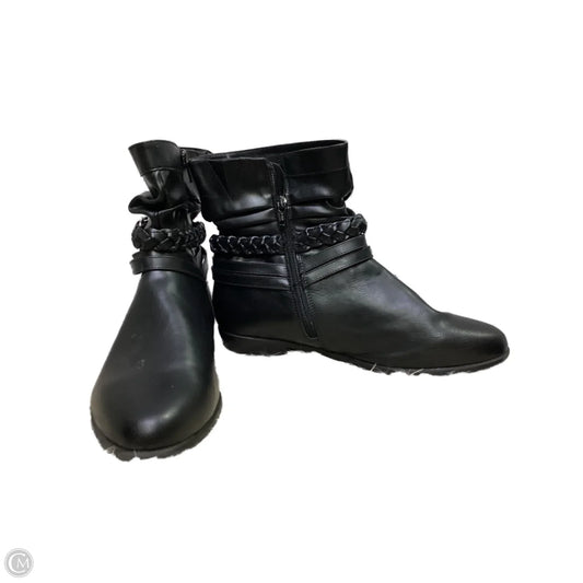 Boots Ankle Flats By Comfortview In Black, Size: 8.5