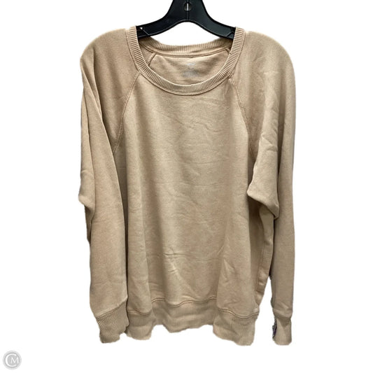 Sweatshirt Collar By Aerie In Tan, Size: M