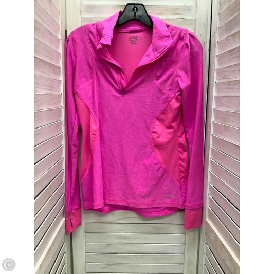 Athletic Top Long Sleeve Collar By Champion In Pink, Size: Xs