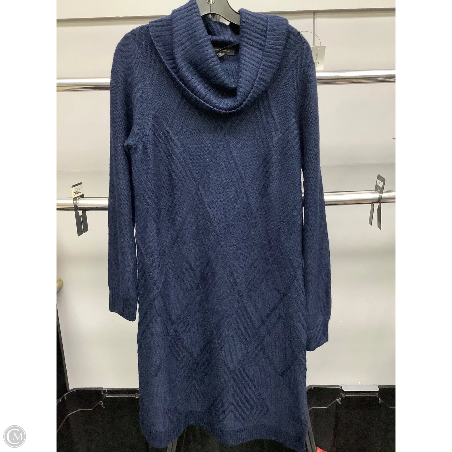 Dress Sweater By Banana Republic In Navy, Size: L