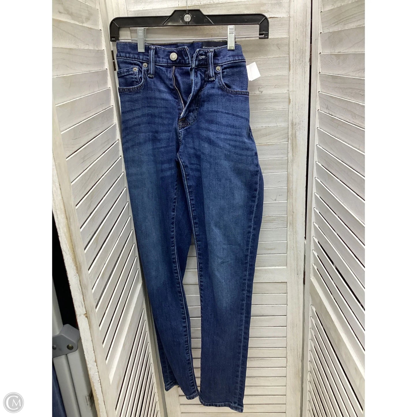 Jeans Straight By Abercrombie And Fitch In Blue Denim, Size: 6
