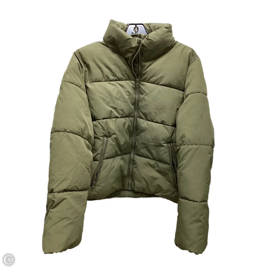 Coat Puffer & Quilted By H&m In Green, Size: M