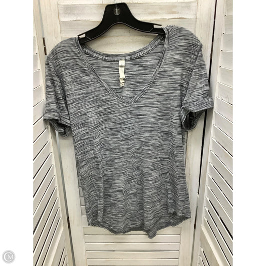Top Short Sleeve By Lululemon In Striped Pattern, Size: 6