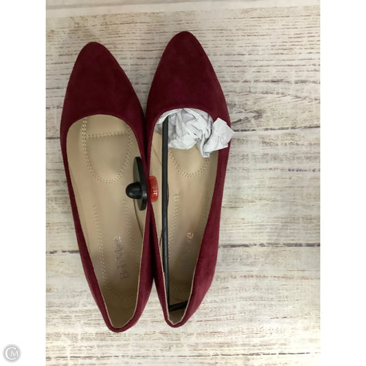 Shoes Flats By Clothes Mentor In Maroon, Size: 7.5