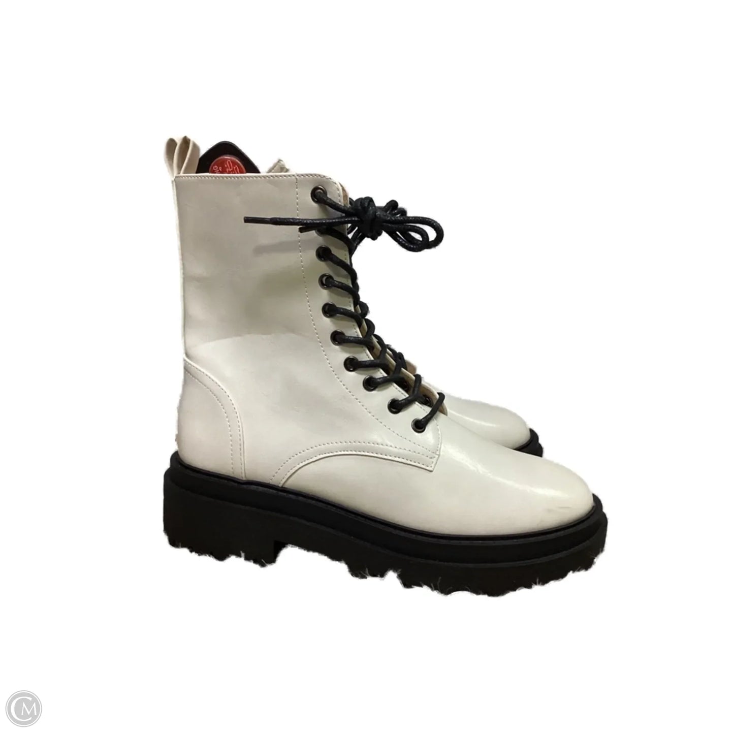 Boots Combat By Forever 21 In Ivory, Size: 7