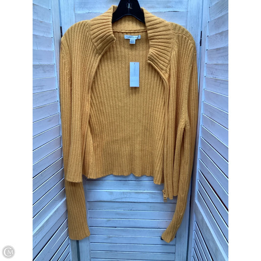 Sweater Cardigan By American Eagle In Orange, Size: Xxl