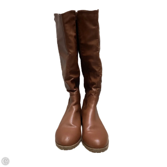 Boots Knee Heels By Style And Company In Brown, Size: 11