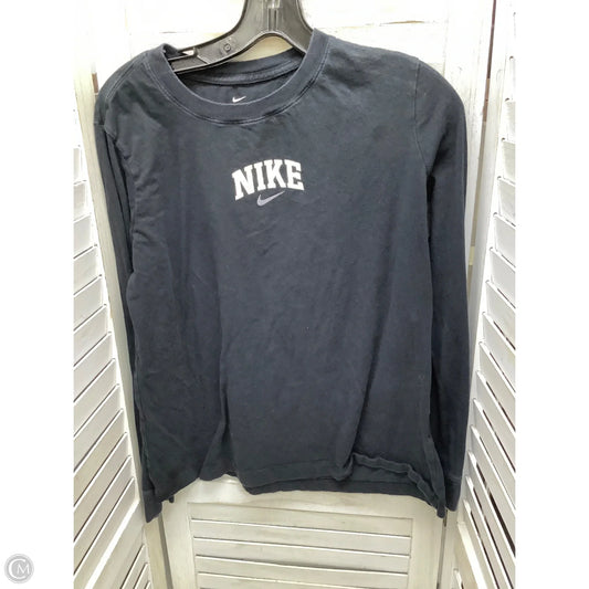 Top Long Sleeve By Nike In Black, Size: L
