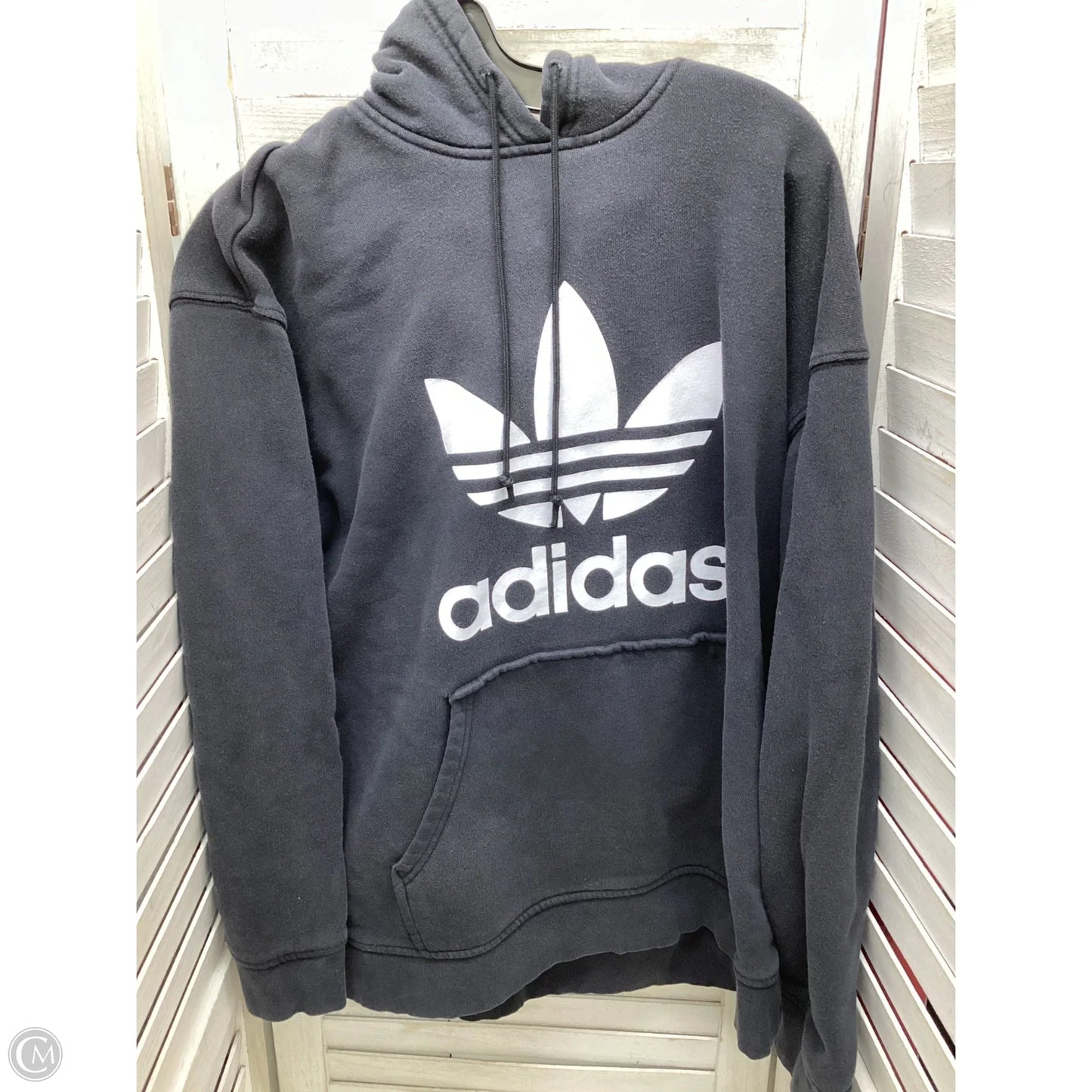 Sweatshirt Hoodie By Adidas In Black, Size: L