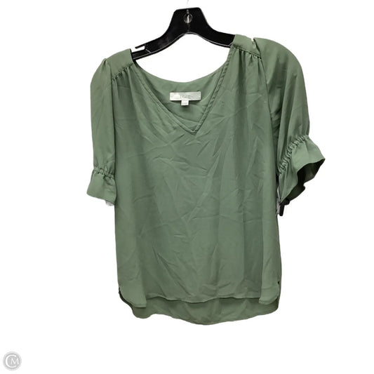 Top Short Sleeve By Loft In Green, Size: Xs