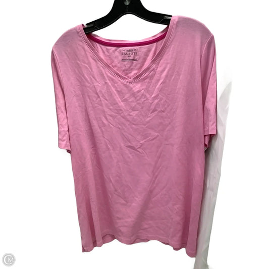Top Short Sleeve By Talbots In Pink, Size: 2x
