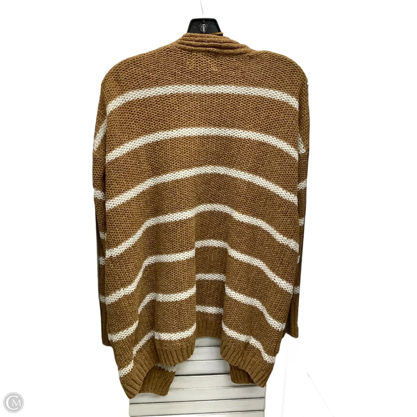 Cardigan By Pink Rose In Brown & White, Size: L