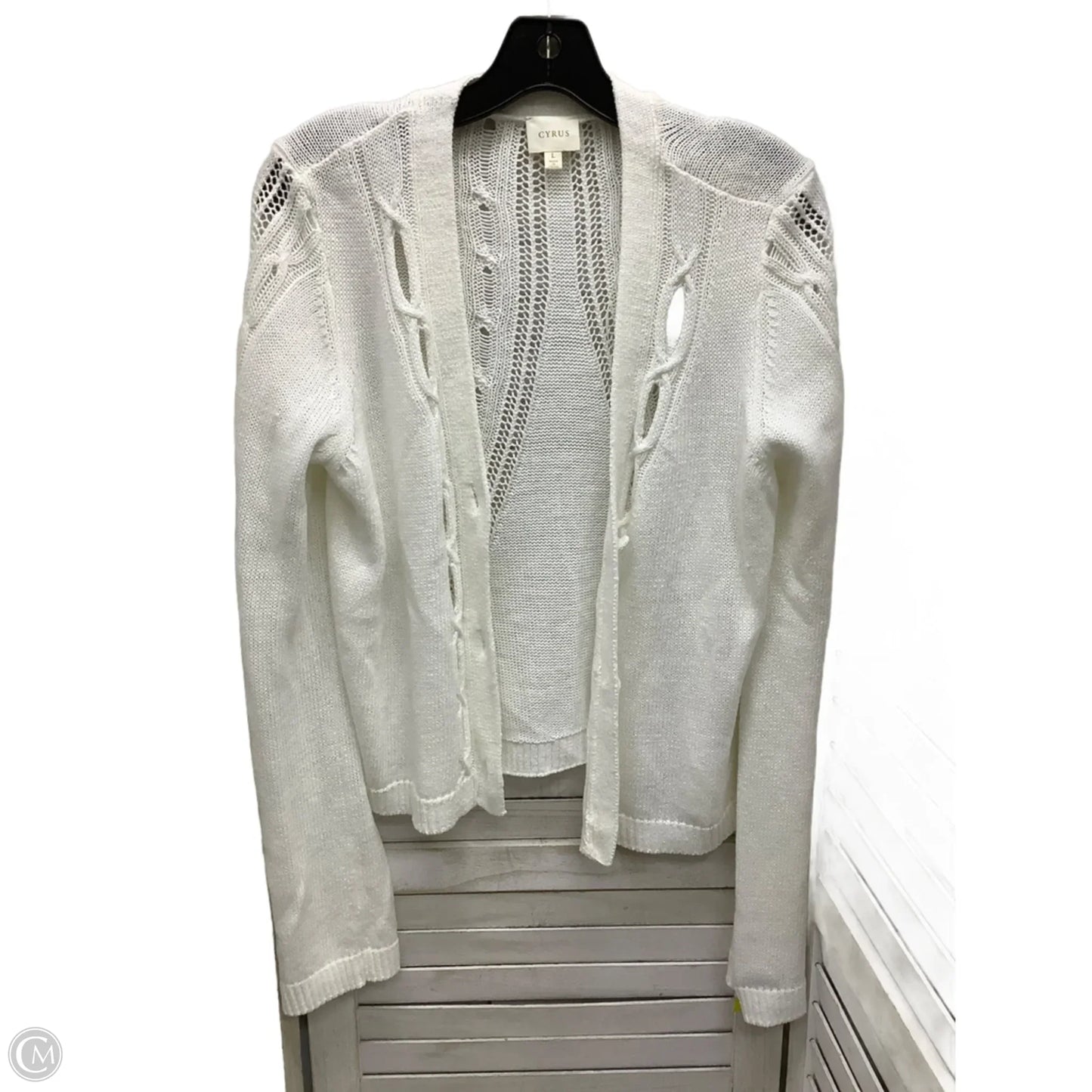 Cardigan By Cyrus In White, Size: L