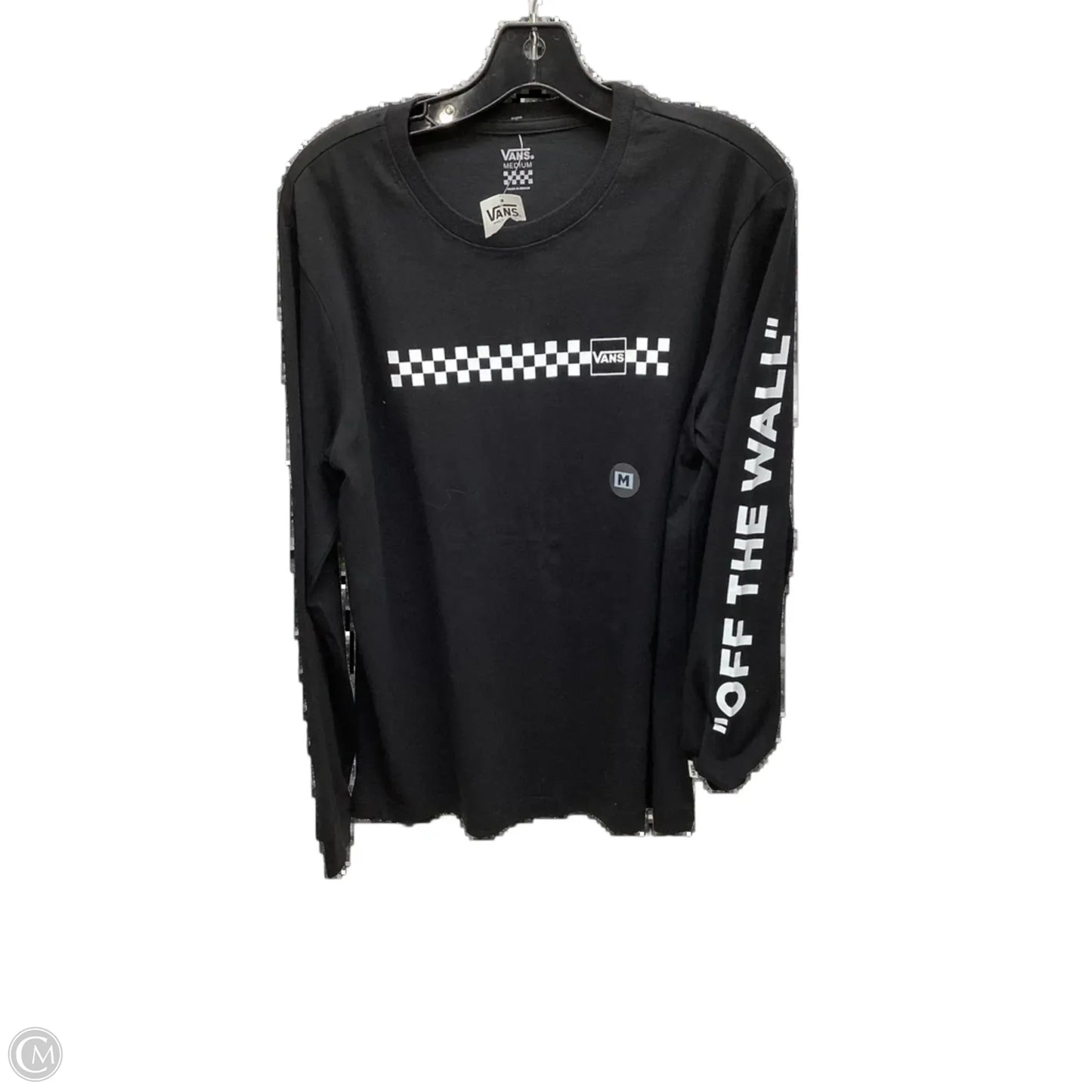 Top Long Sleeve By Vans In Black, Size: M